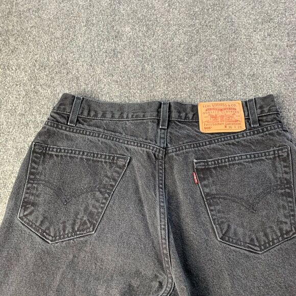 Vintage Levi’s 505 Men Regular Fit Black Jeans Red Tab Size 36x29 (Actual 34x29) - Picture 3 of 16